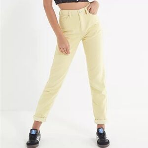 BDG mom high rise yellow corduroy pants